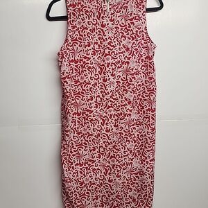 Halogen Red and White Patterned Mini Dress Size S